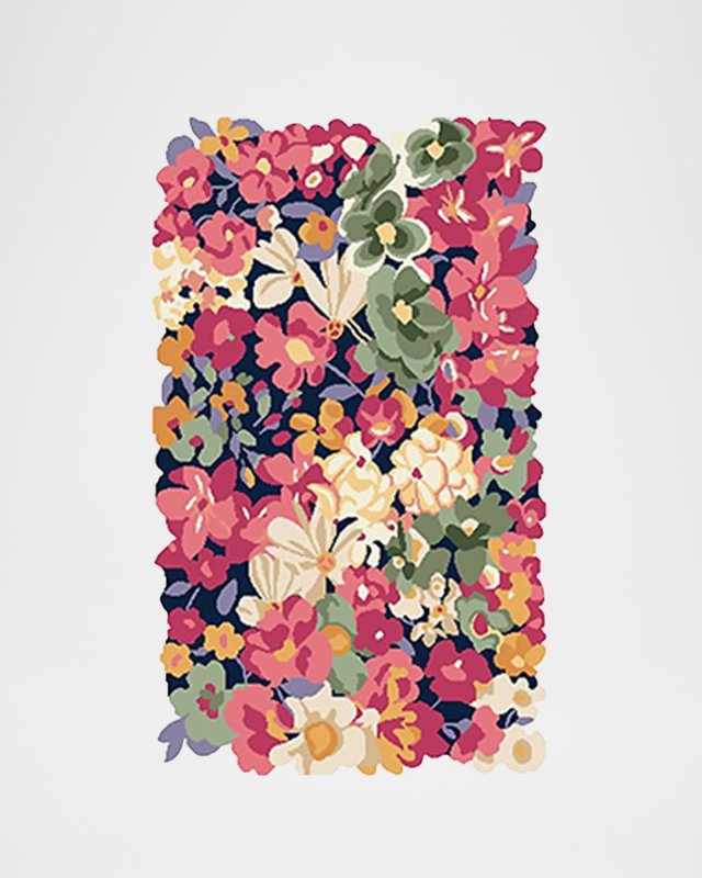 Laura's Flowers Rug, 2' x 4'